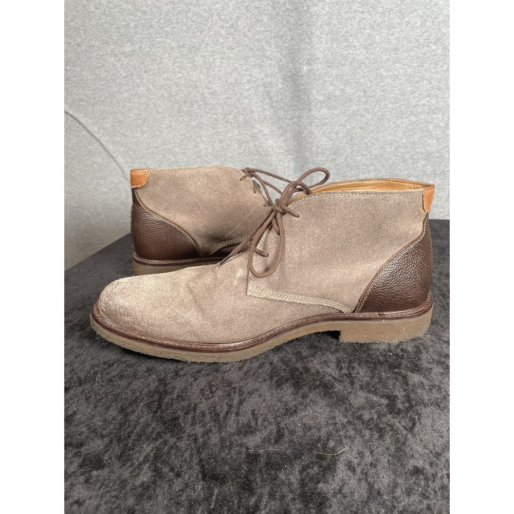 Johnston And Murphy Mens Brown Ankle Boots Size 10 M Suede Chukka Boot 25-3019